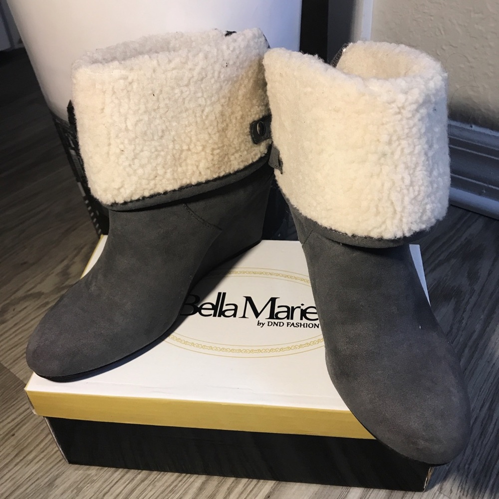Charming Charlie Dark Grey Heeled Boots